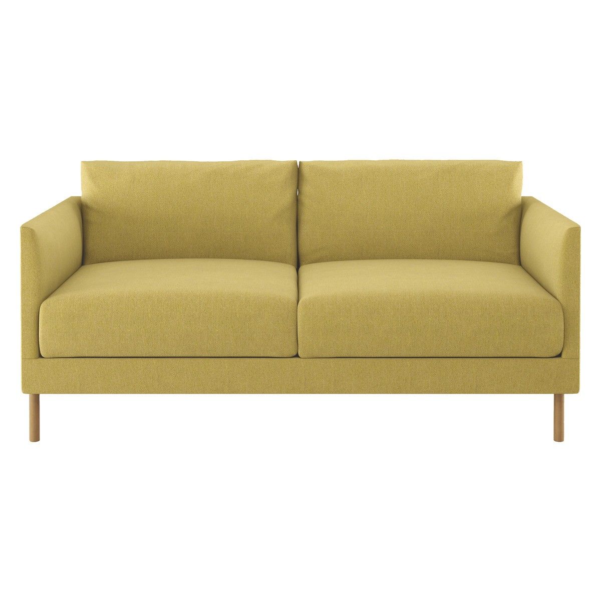 Hyde Yellow Fabric 2 Seater Sofa Wooden Legs Flat Interior Ideas Hyde Yellow Fabric 2 Seater Sofa Wooden Legs Now At Habitat Uk