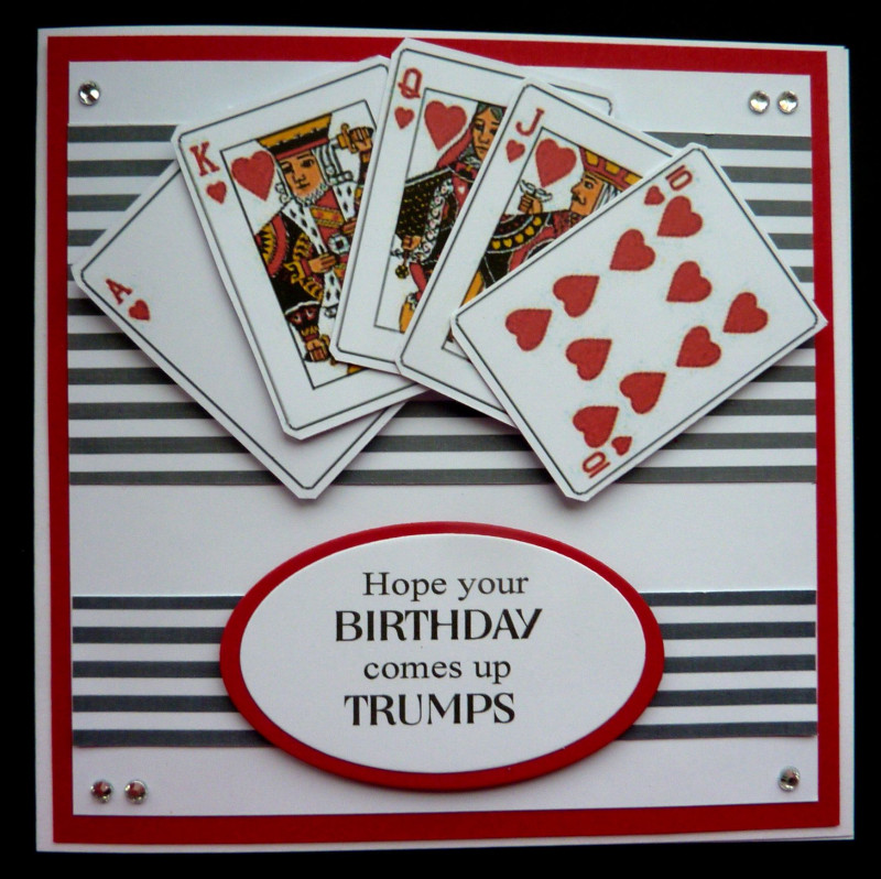 Deck Of Cards Template Awesome S459 Hand Made Birthday Card Using