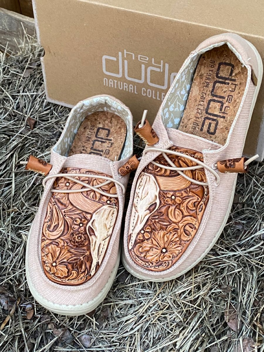 custom leather hey dudes womens