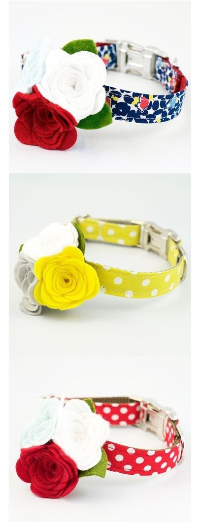 Collar Tejido Flores Para Perros Collar Tejido Flores Para Perros