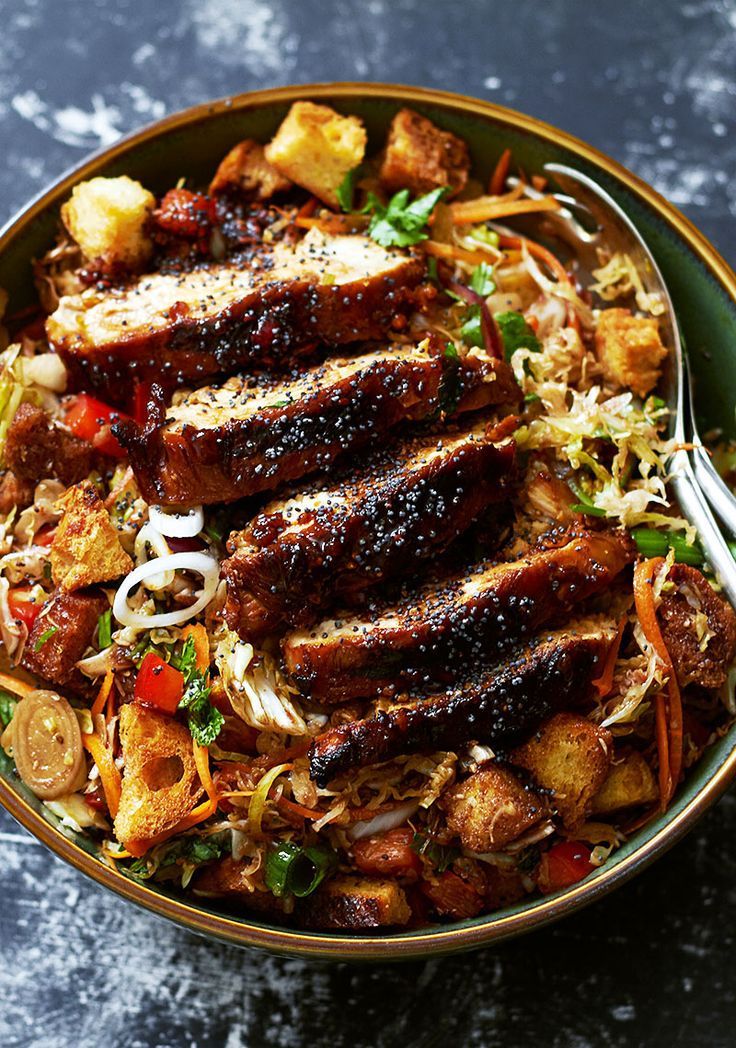 Grilled Chicken Salad With Cabbage And Raspberry Balsamic - Diabetic grilled chicken recipes #diabetic #grilled #chicken #recipes Grilled Chicken Salad With Cabbage And Raspberry Balsamic
