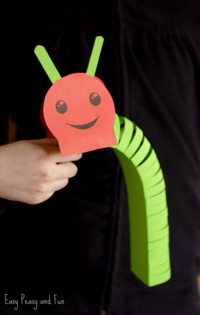 3D Paper Caterpillar Craft With Template Caterpillar Craft Fun 