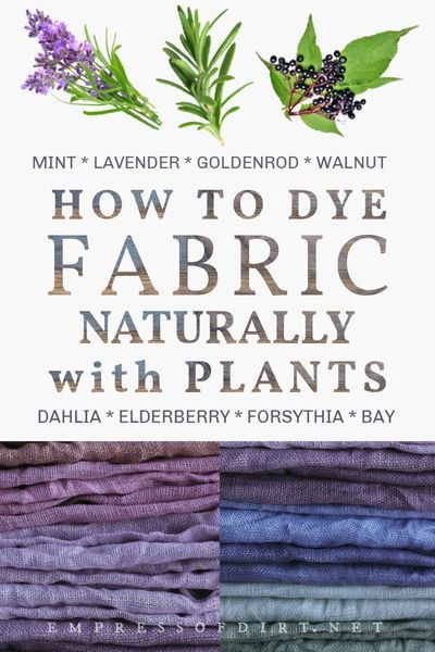 How to Dye Fabric Using Plants From Your Garden