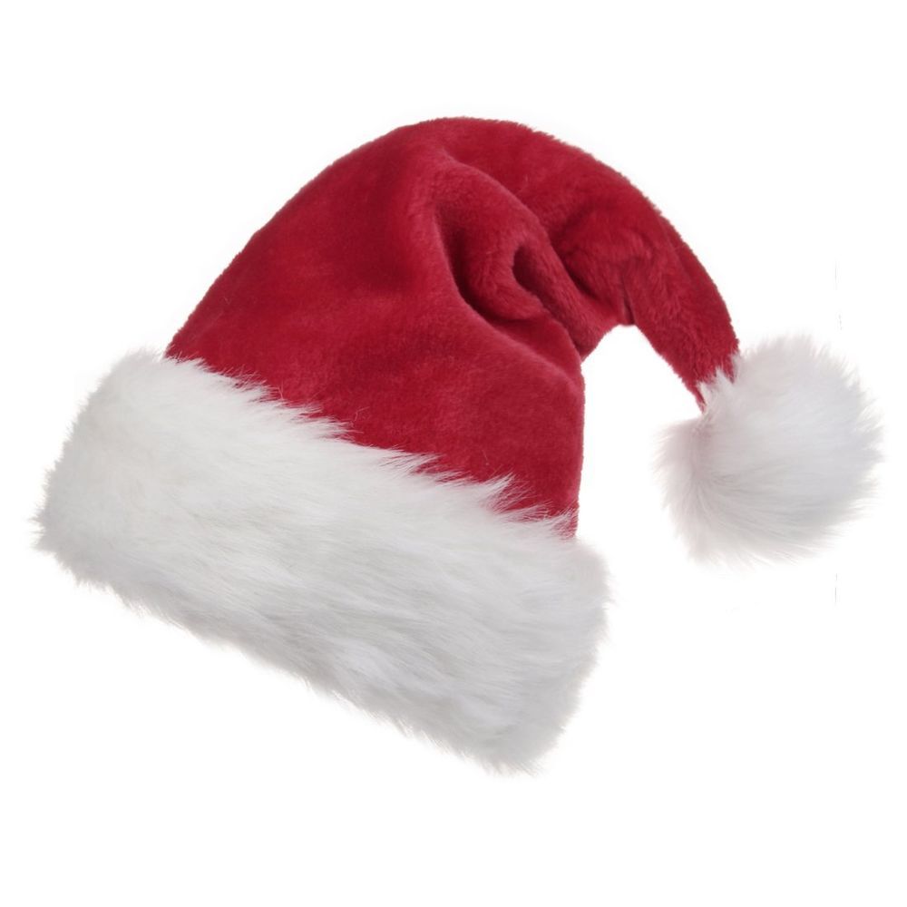 High-end Santa Hat,Christmas Hat For Adults Decoration Velvet Plush Super Soft Thickening