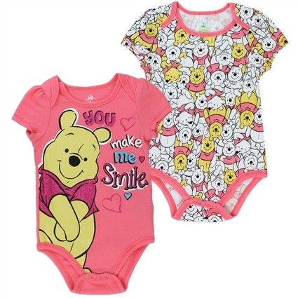 2-SET WINNIE THE POOH PIGLET /& MINNIE Creeper Baby Girl Disney Pink Clothing NEW