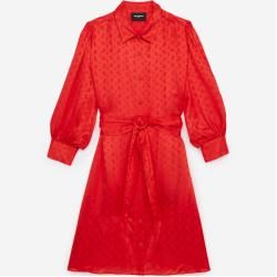 The Kooples - Rotes elegantes Kleid mit Jacquard-Print - Herrenthekooples.com