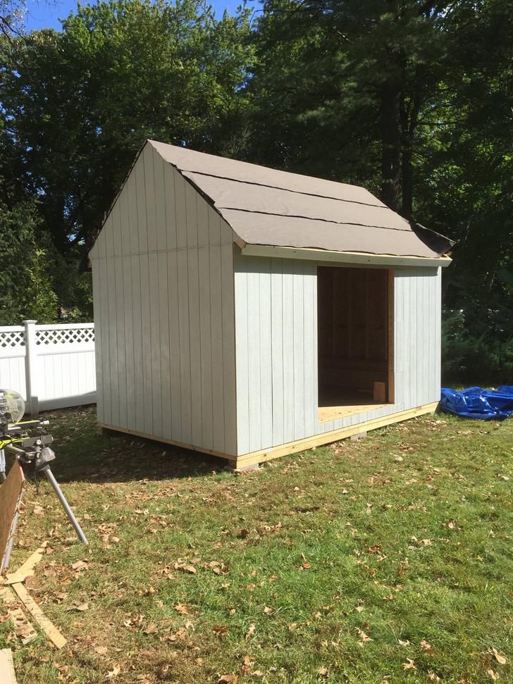 I built a 10' x 16' garden shed Shed, Shed design, Roof design