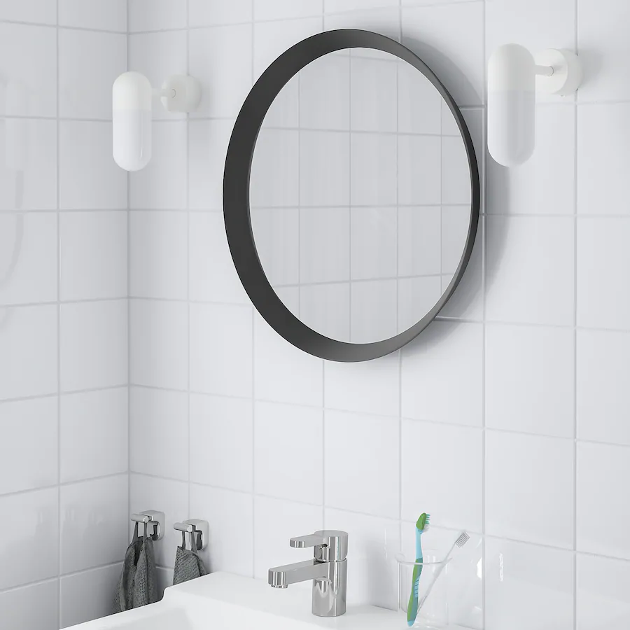 Langesund Mirror Dark Grey 50 Cm Ikea Large Bathroom Mirrors With Shelf Bathroom Mirrors Mirror, Ikea Big Bathroom Mirror