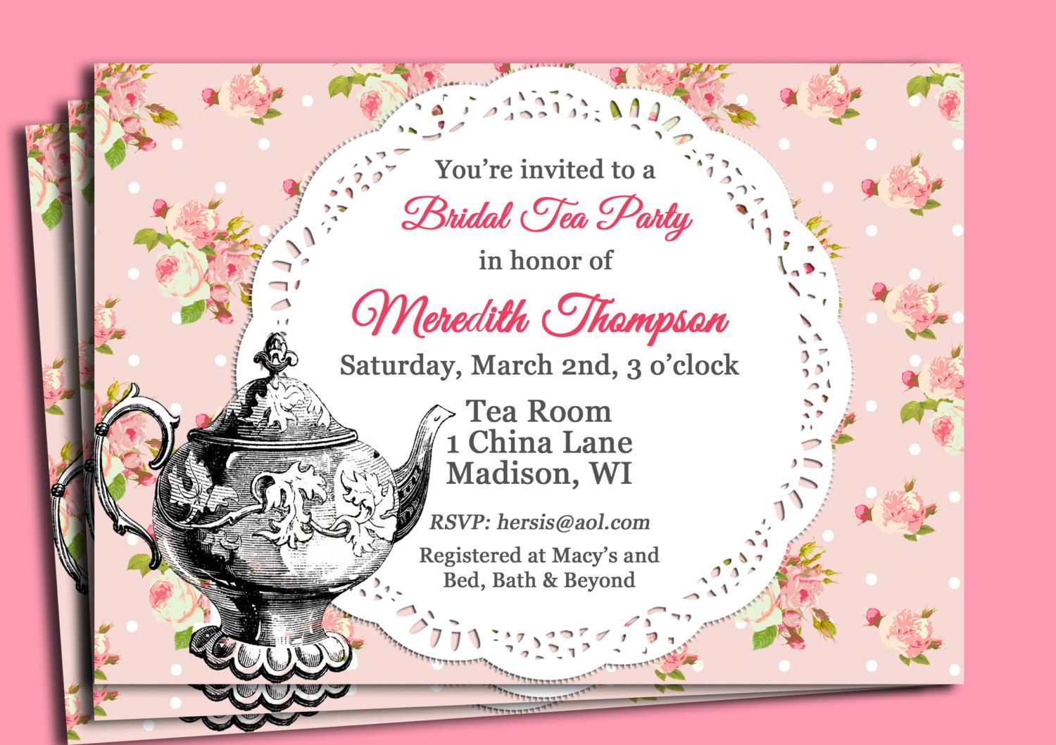 invitations to a tea party