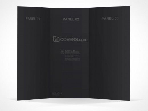 psd mockup 3 panel tri fold brochure horizontal flyer leaflet 8 5x11