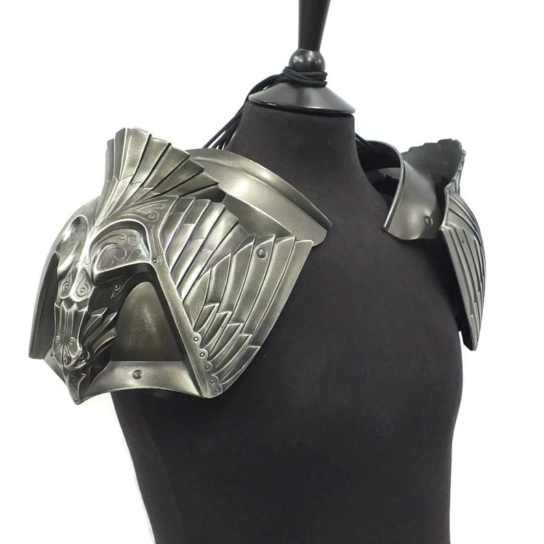 Larp Armor Fantasy Eagle Pauldrons Shoulder Armor Cosplay Armor Cosplay Armour Skyrim Tes 肩アーマー 肩甲 中世の鎧