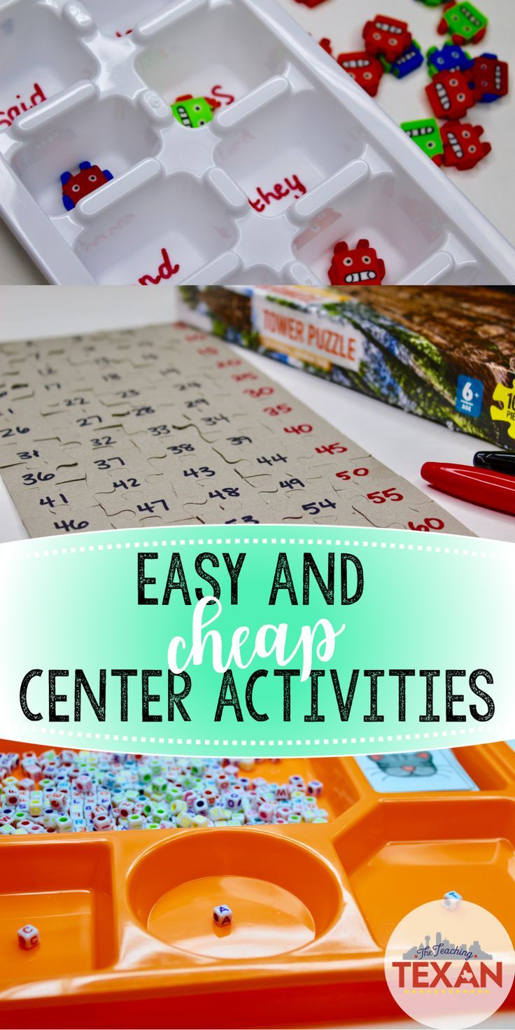Looking for new math and reading centers? Check out several easy and cheap DIY ideas for creating engaging activities for Kindergarten and First Grade using supplies from Dollar Tree! Elementary Centers, Kindergarten Centers, Kindergarten Reading, Teaching Reading, Elementary Schools, Guided Reading, Elementary Resources, Kindergarten Classroom, Centers First Grade