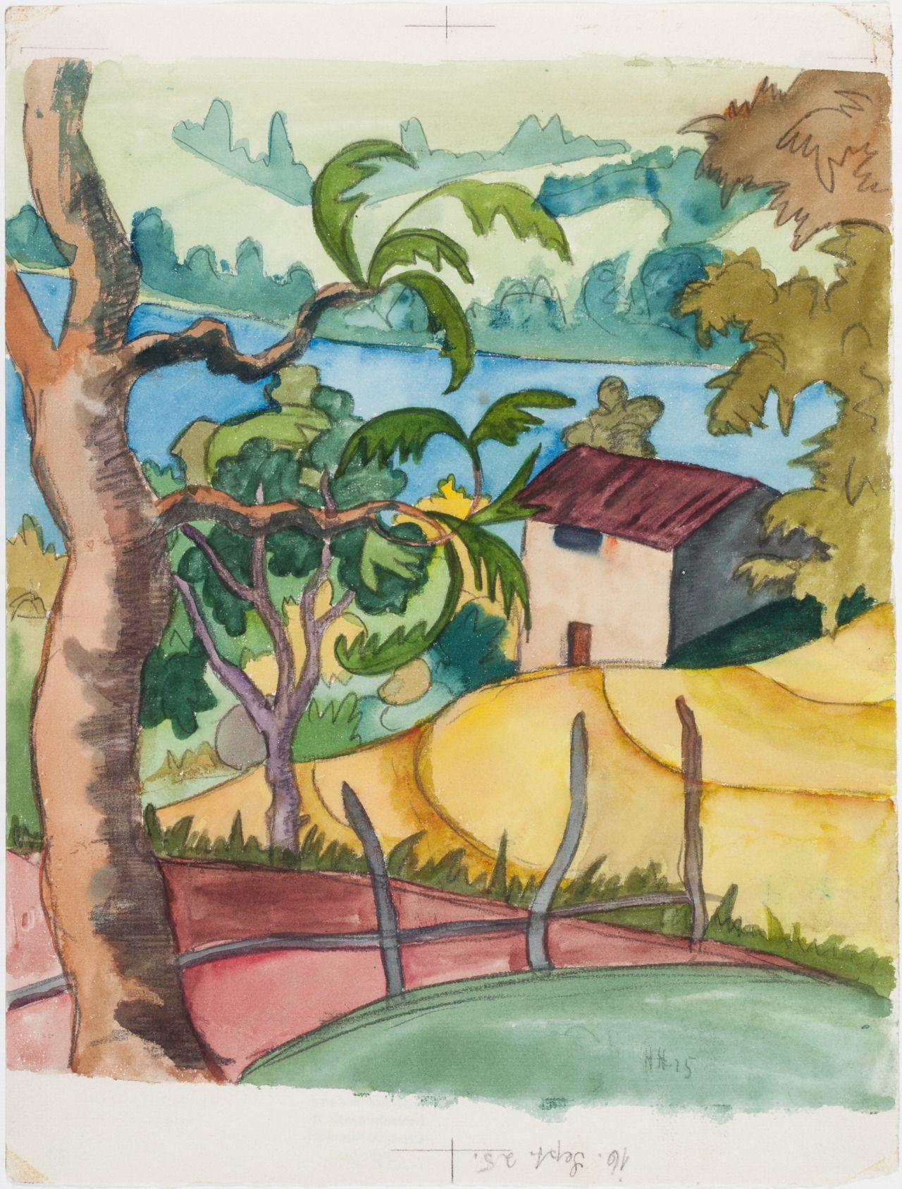 Cortivallo Aquarell 22 09 1926 Watercolor Paintings Collage