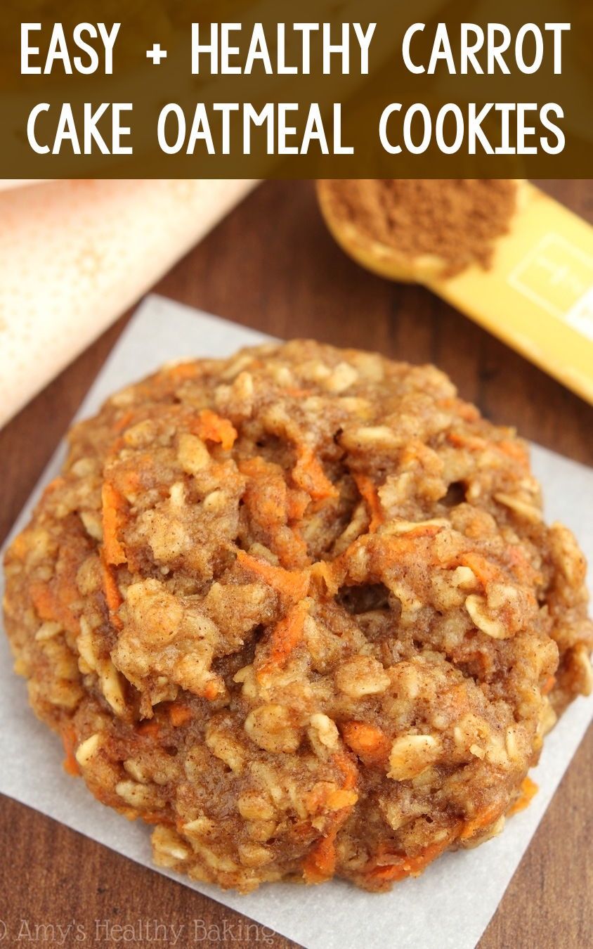 Healthy Carrot Cake Oatmeal Cookies – these skinny cookies don't taste healthy at all! You'll never need another oatmeal cookie recipe again! ♡ easy carrot oatmeal cookies recipe. soft chewy gluten free carrot cookies. simple carrot cookies for easter. Healthy Recipe Videos, Healthy Recipes, Healthy Baking, Healthy Foods To Eat, Healthy Snacks, Eating Healthy, Carrot Recipes, Delicious Recipes, Muffin Recipes