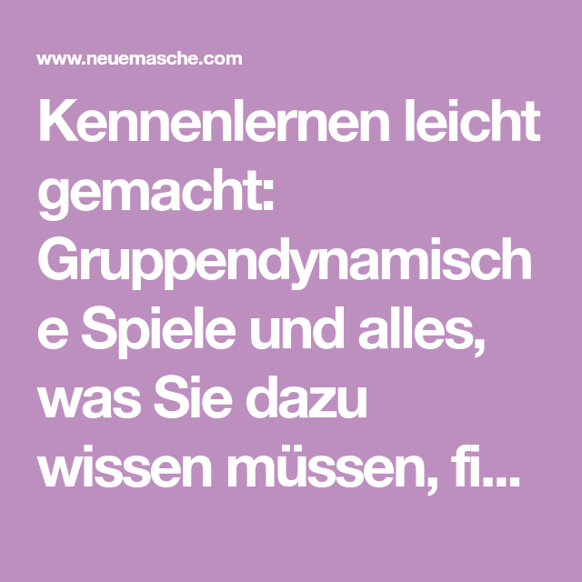 Kennenlernen teambuilding
