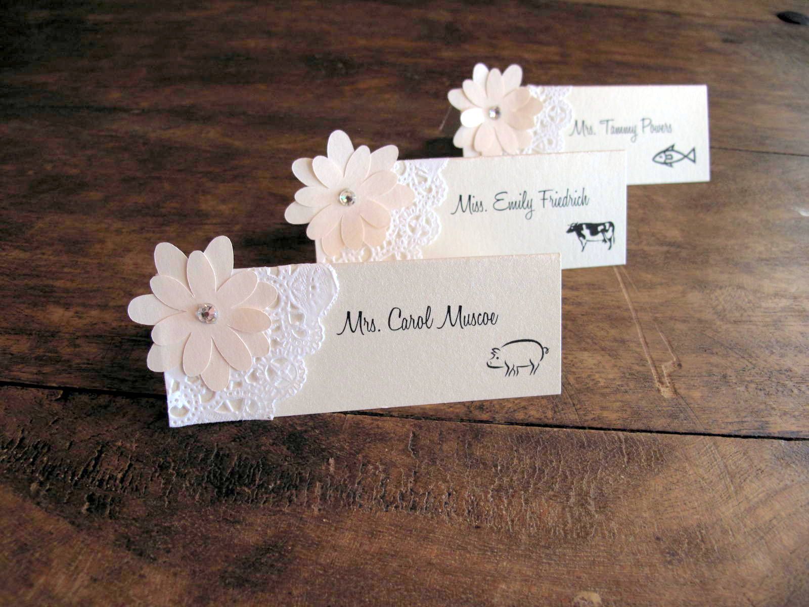 Wedding Place Cards Bridal Shower Placecards Shabby Chic Doily Rustic Bellapapelinc Wedding Place Cards Bridal Shower Placecards Shabby Chic Doily Rustic Bellapapelinc