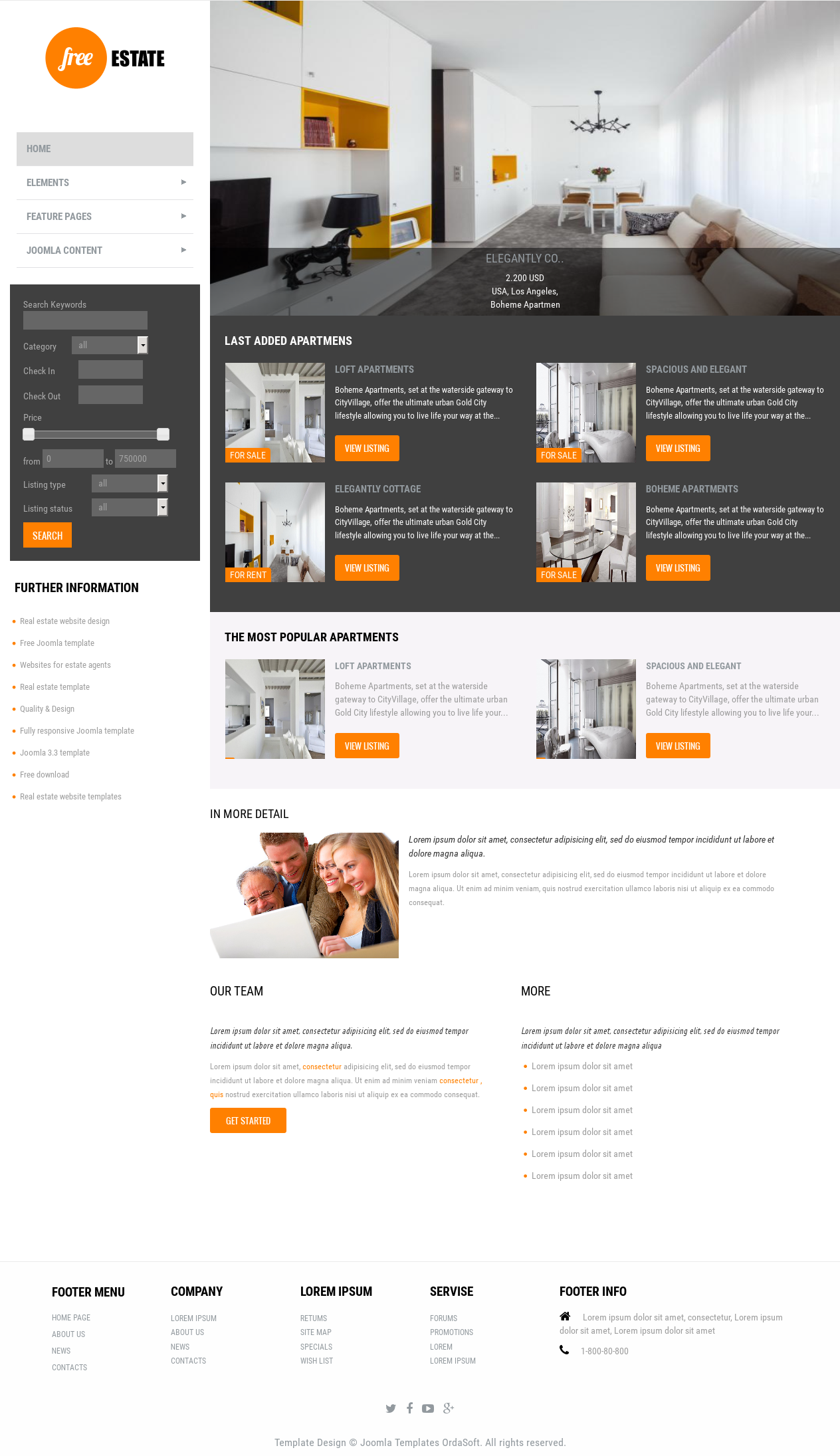 free estate is clean free real estate template for joomla 3 4 in free real estate templates