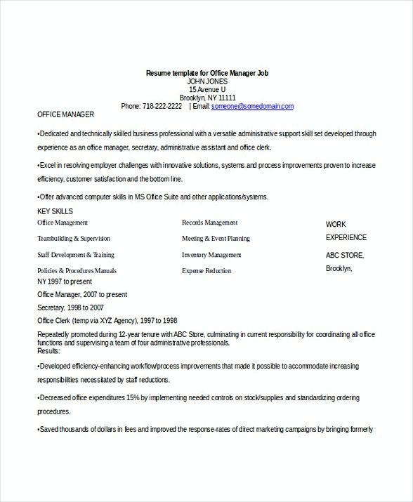 bank branch manager resume
