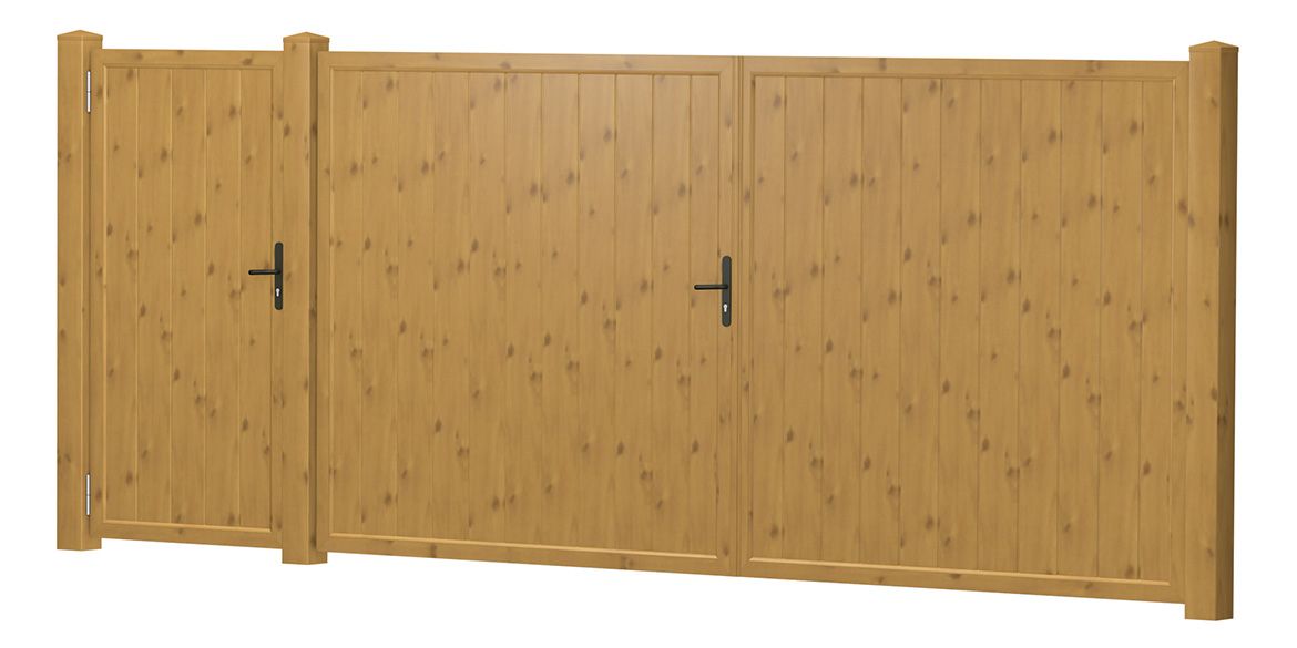 Privacy screen courtyard gate-door combination plastic – knot spruce | …