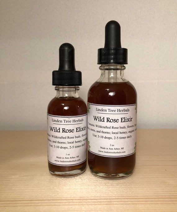 Wild Rose Elixir // Herbal Extract Made with Wild Roses and Michigan Honey / Rea...