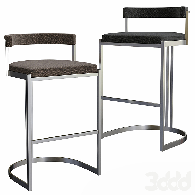 COUNTER STOOL DANTE - Стулья - 3D модель Counter Stools, Bar Stools, Dante, Modern Materials, Vanity Bench, Fabric Color, Chair, Brown, 3d