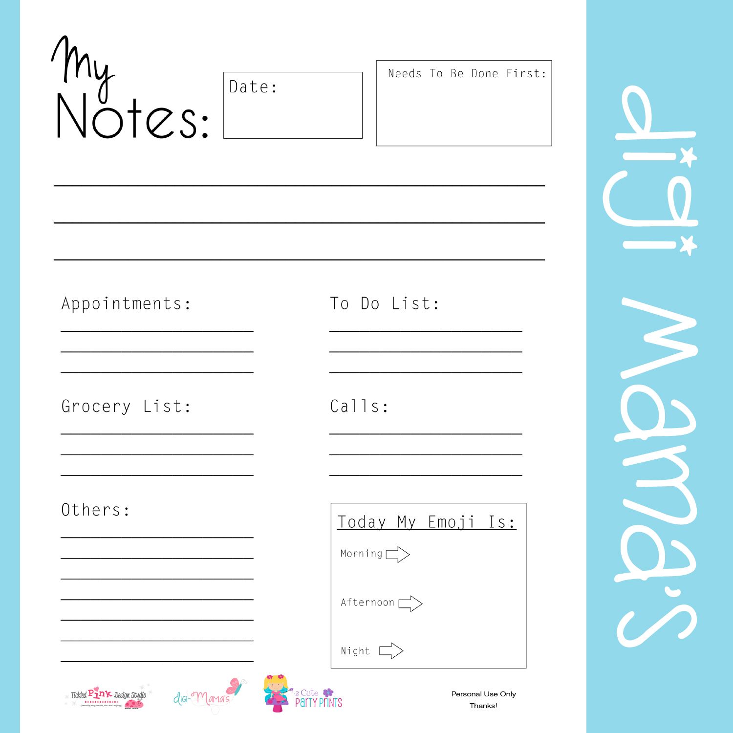 free printable daily planner sheets