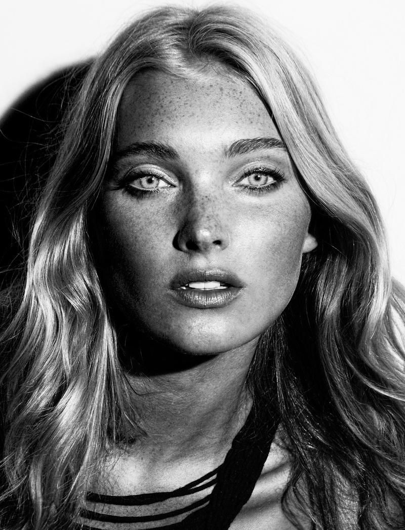 The GROUND Magazine - Elsa Hosk - Model Cross Over Black And White ...