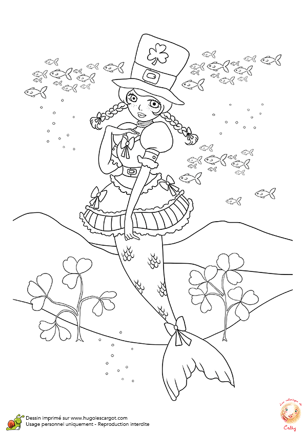 Sirenes Du Monde Irlande Page 10 Sur 16 Sur Hugolescargot Com Coloriage Fee Coloriage Coloriage Sirene