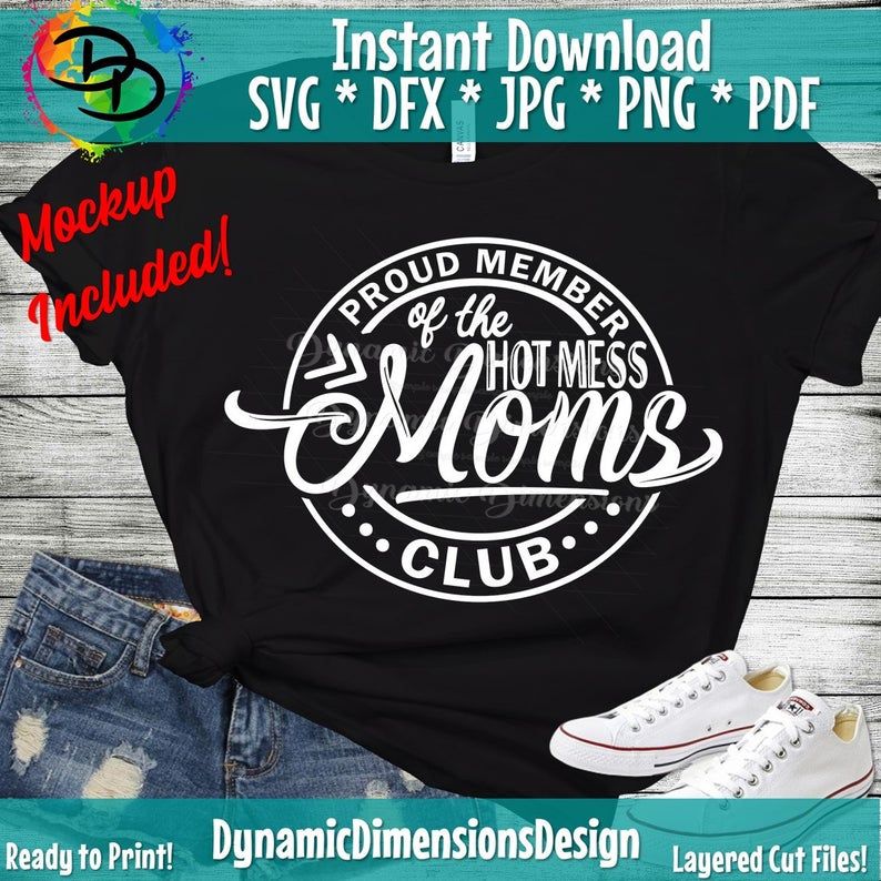 Download Mom svg Proud Member Of The Hot Mess Moms Club Hot Mess ...