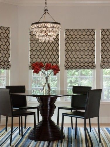 Curtains And Shades Modern Dining Room Contemporary Dining Room Home Decor