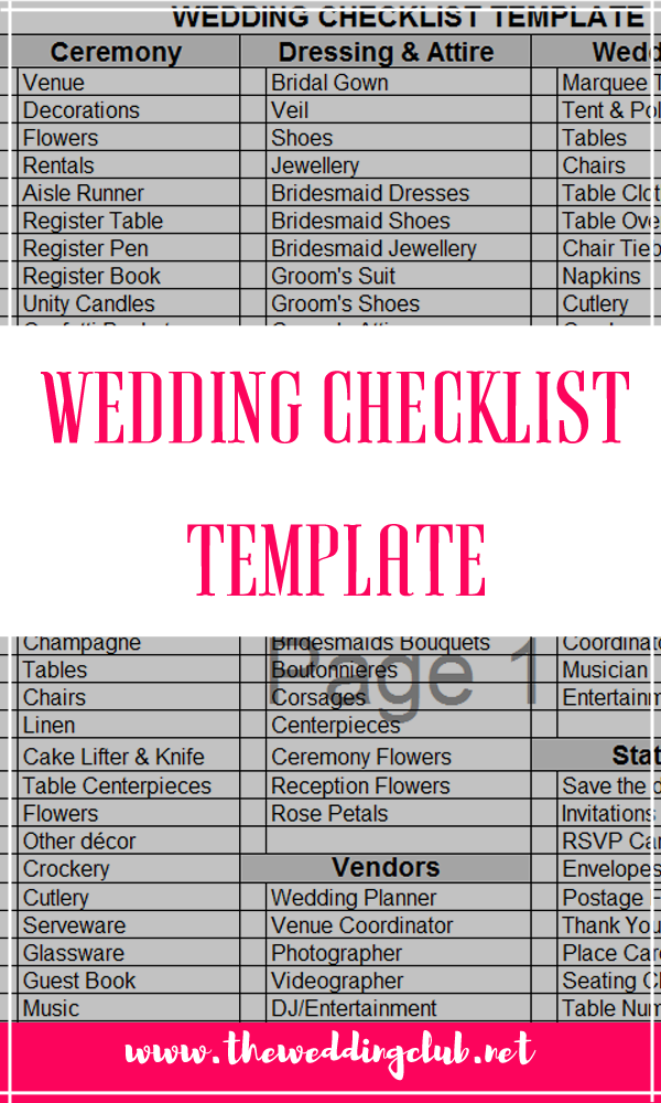 Wedding Checklist Template The Complete Guide To Binder Wedding Checklist Template The Complete Guide To Binder Printables A Binders Planning Planner
