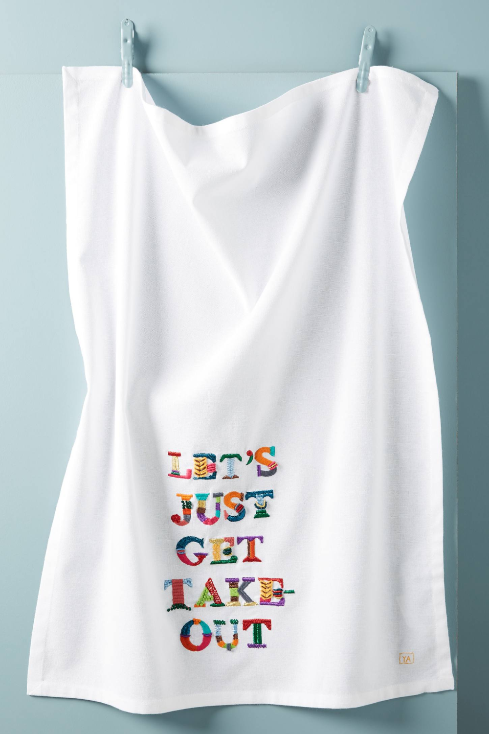 Yolanda Andres Let's Just Get TakeOut Dish Towel Dish