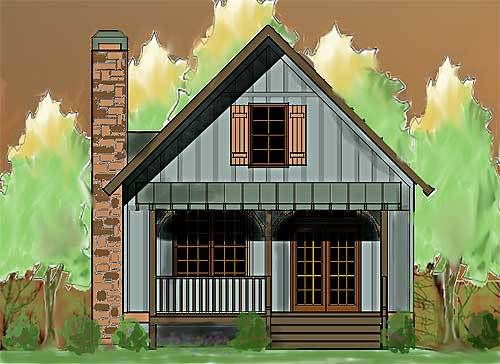 Two-Story 2-Bedroom Cabin Retreat (Floor Plan)