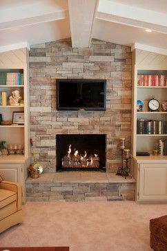 Dry Stack Stone Veneer Fireplace Traditional Living Room Home Dry Stack Stone Veneer Fireplace Traditional Living Room