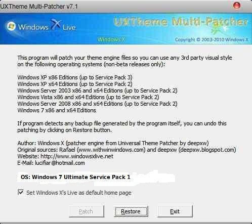 gratis uxtheme multi-patcher 5.0 gratis uxtheme multi-patcher 5.0