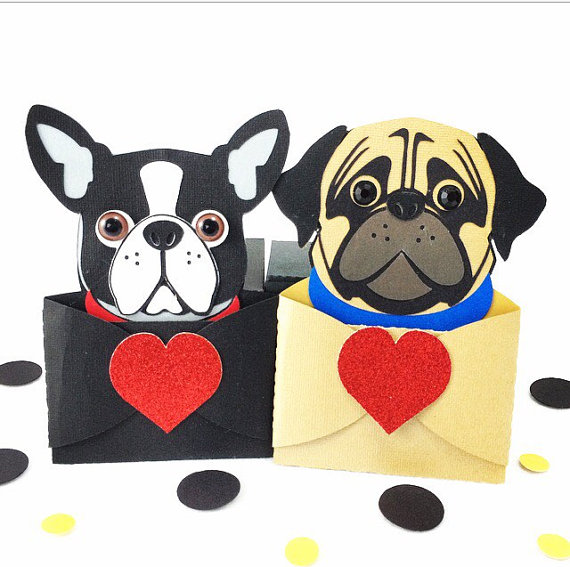 Boston Terrier Gift Cardpug Gift Carddog Gift Card Etsy Boston
