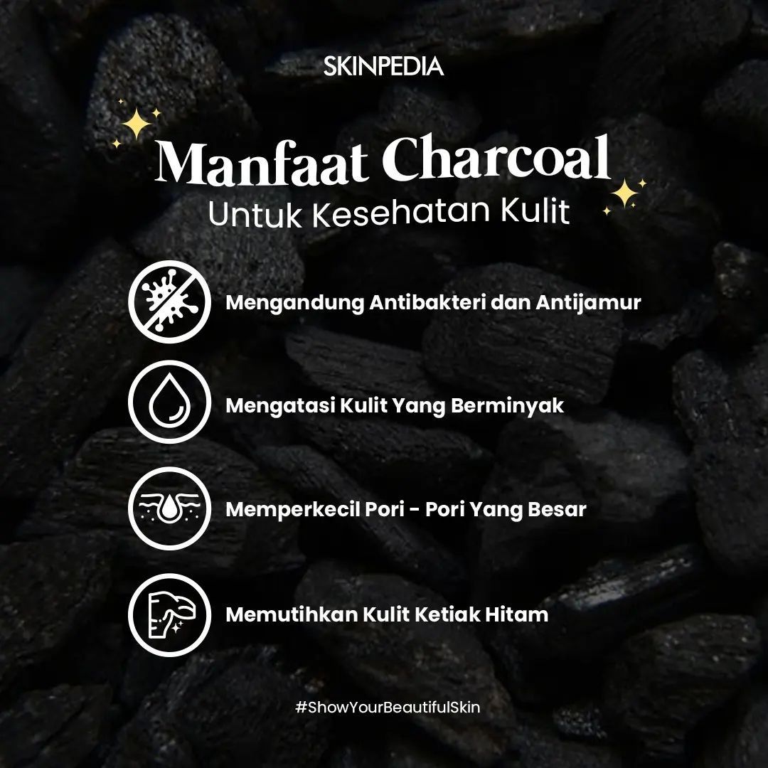Mengaplikasikan charcoal atau arang di wajah mungkin tidak terlihat glamor. Namun, jangan sepelekan kelebihan yang ditawarkan bahan satu ini. Bila digunakan dan diolah dengan benar, charcoal menyimpan segudang manfaat untuk dunia kesehatan dan kecantikan. Mau tahu manfaatnya? Simak penjelasan di atas ya! Lockscreen, Tahu