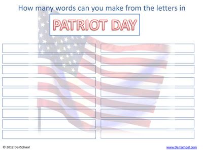 Free worksheets for patriot day | Best Holiday Pictures | Patriots day