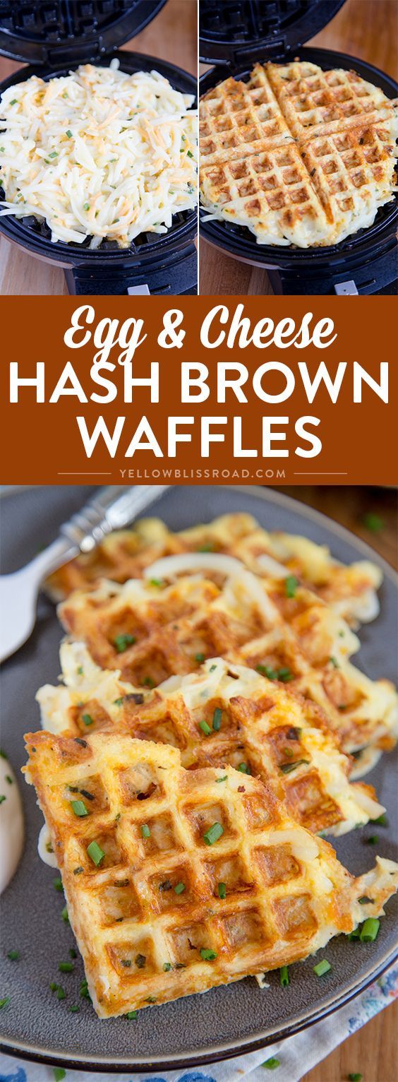 Egg & Cheese Hash Brown Waffles | Easy Breakfast Hack #healthybreakfast