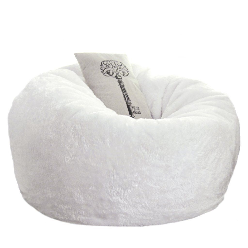 Fur Bean Bag White Cloud Luxury Home Ideas From Ivory
