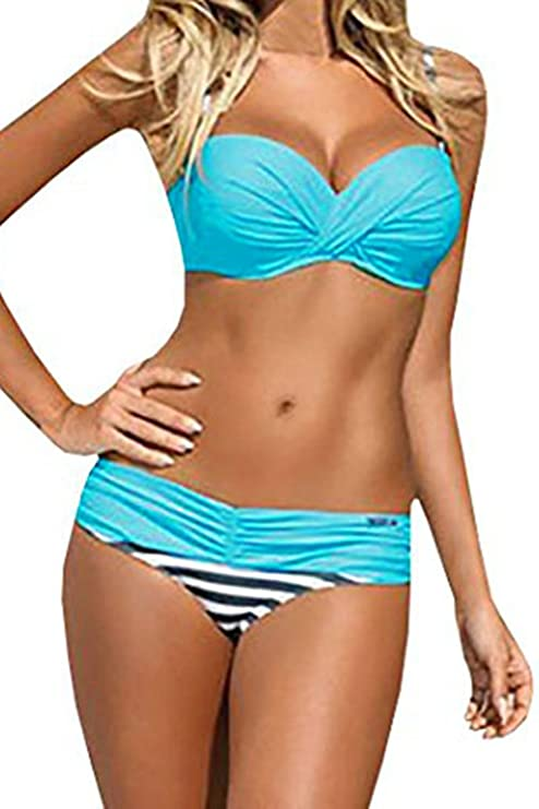 Happy Sailed Women Push Up Bikini Two Piece Swimsuits Padded Swimwear Bathing Suits
