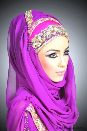 لفات حجاب بالصور طريقة اجمل لفات الحجاب Head And Neck Veil Color