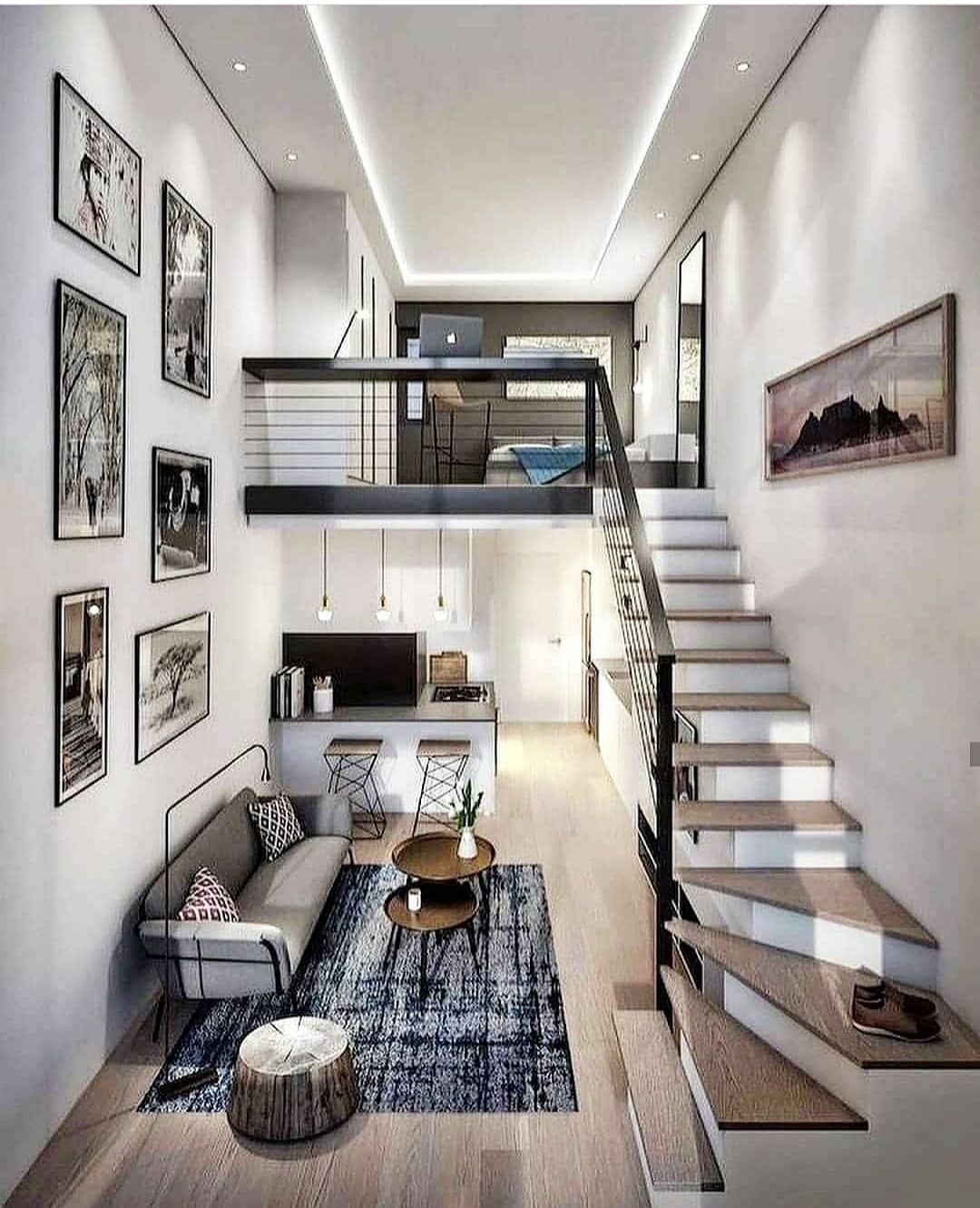 Need some inspiration for your small loft apartment? 🏠 ️Double Tap if