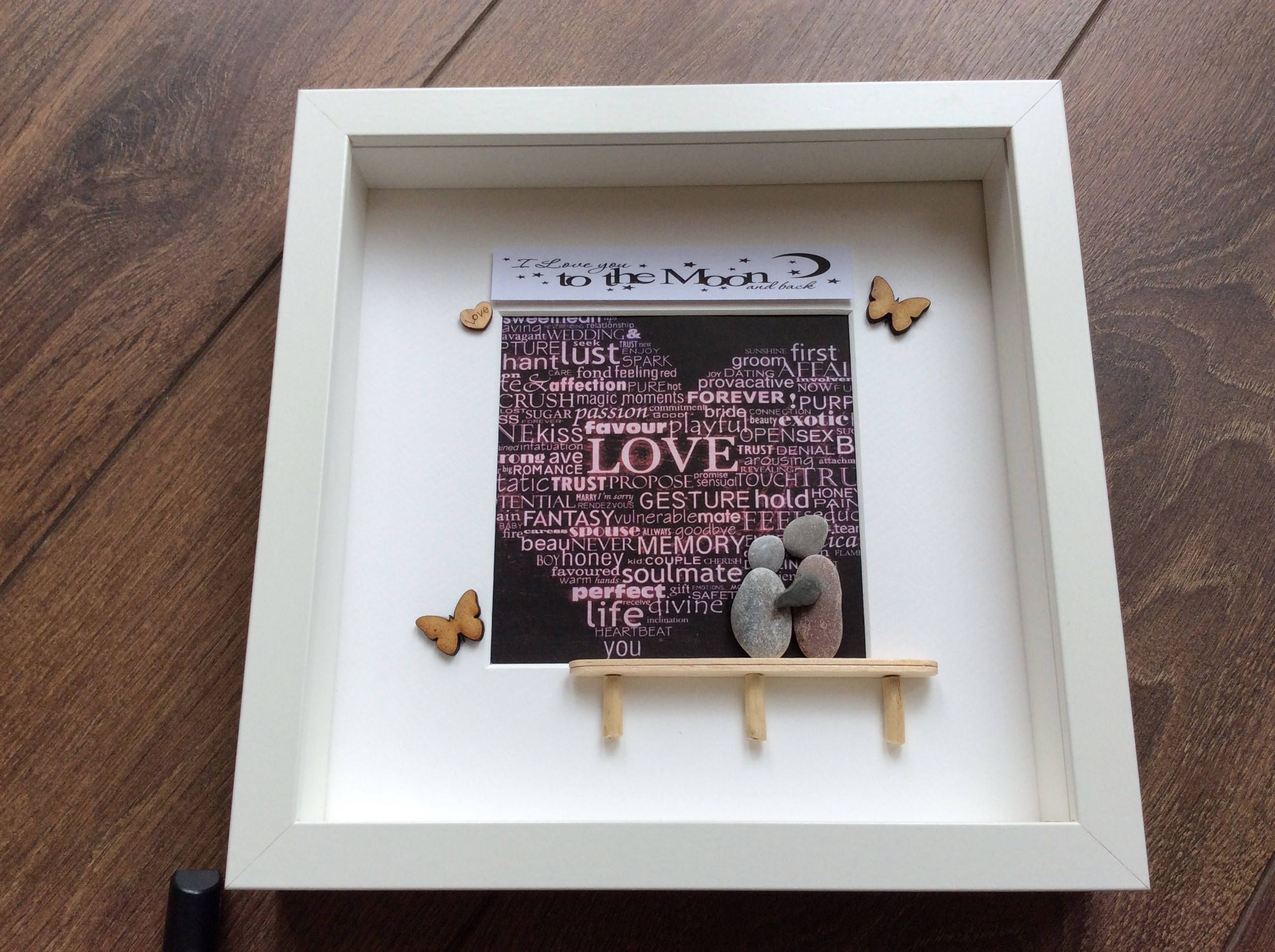 Pebble Art Couple, Gift For Her, Gift For Couples, Wall Pebble Art Couple, Gift For Her, Gift For Couples, Wall