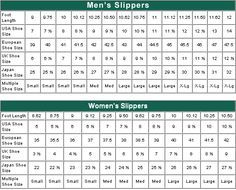 Women's Slipper Size Chart | Sizing Chart. in 2021 | Loom knitting ...