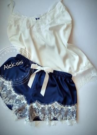 Стильная пижама в нежно белом с темно синими шортами Shorts Outfits Women, Cute Outfits, Cute Sleepwear, Sleepwear Women, Sexy Pajamas, Pajamas Women, Pajama Outfits, Tumblr Outfits, Cozy Outfits