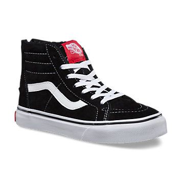 kids sk8 hi top scotch guarded leather fleece lined and ready for