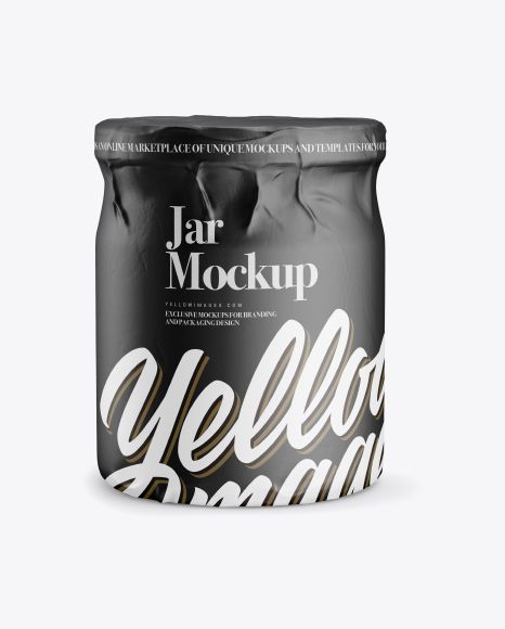Download Jar in Matte Paper Wrap Mockup in Jar Mockups on Yellow ...