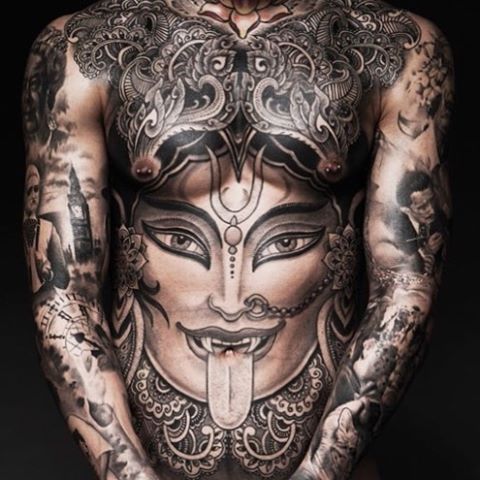 Few Years Old Front Piece By Jondix Sevendoorstattoo Sevendoorstattoo Torso Tattoos Tattoos Body Art Tattoos