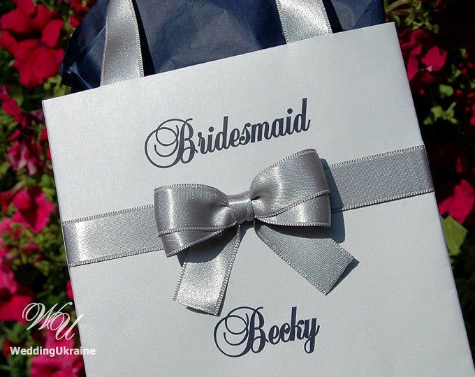 Black and Gold Brides Gift Bag Personalized Bridal Party Etsy Bride